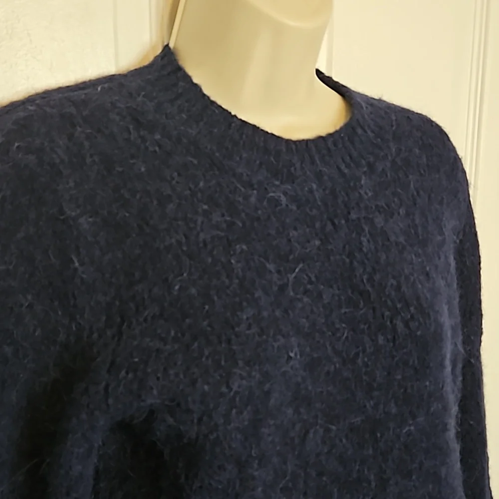 J.Crew Point Sur Alpaca  Fuzzy Crew Jacket Sweater, sz S